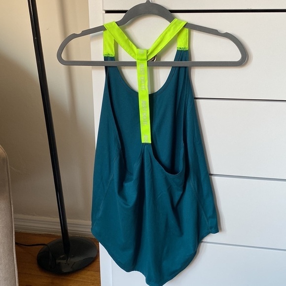 Nike Dri-Fit tank, teal and neon green, size S - Picture 2 of 4